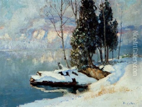 Commandant's Point, Lac Tremblant Oil Painting - Maurice Galbraith Cullen