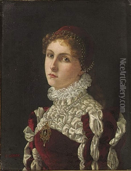 Portrait Of A Lady Oil Painting - Herbert Sidney