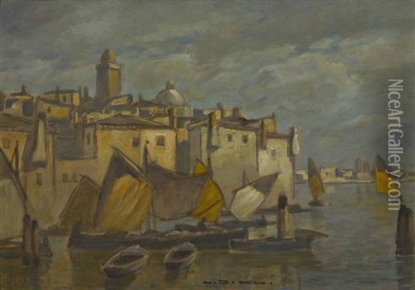 Morgen In Chioggia Oil Painting - Ludwig Dill