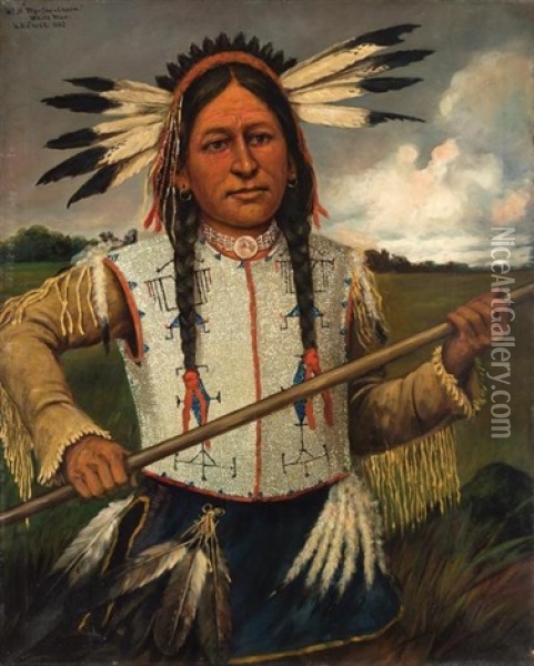 Wa-she-choon (white Man) Oil Painting - Henry H. Cross