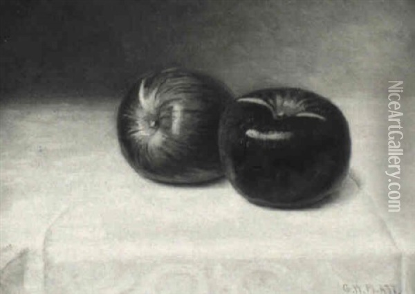 Still Life With Apples Oil Painting - George W. Platt