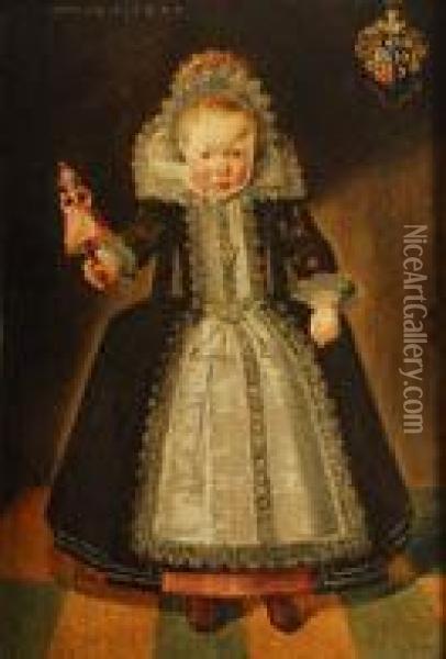 Retrato De Nina A La Edad De Dos Anos Oil Painting - Cornelis De Vos