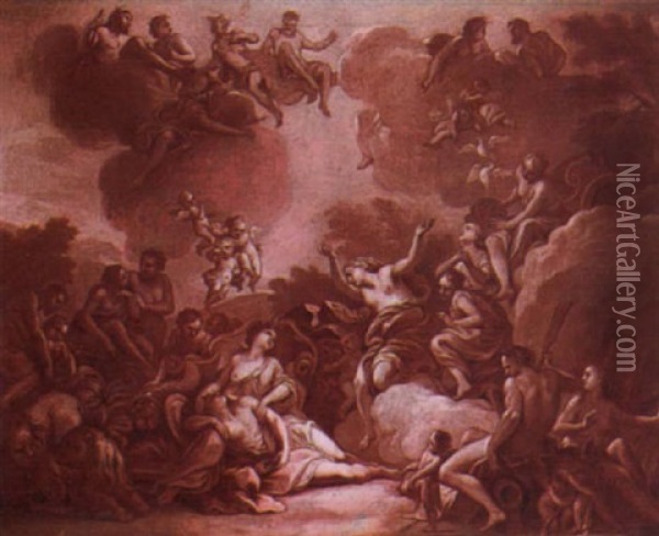 Scena Mitologica Oil Painting - Francesco Monti