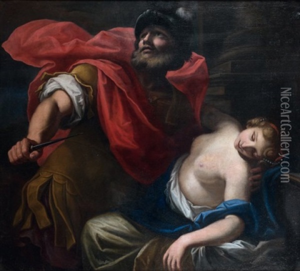 Tarquin Et Lucrece Oil Painting - Pietro Ricchi