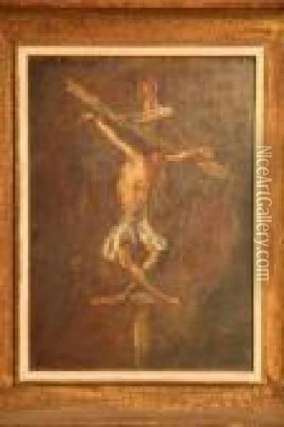 Christ En Croix Oil Painting - Leonce Pelletier