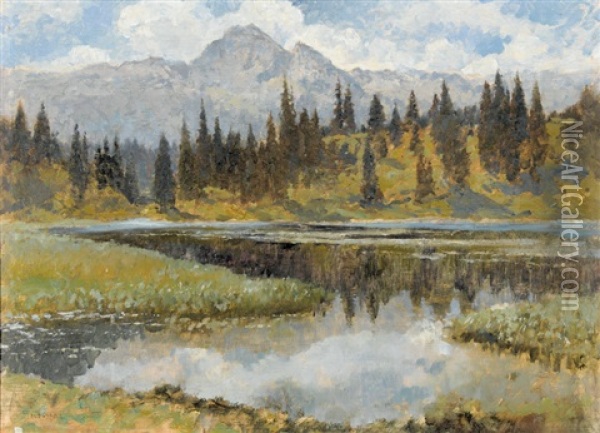 Lago Dosso Oil Painting - Gioacchino Galbusera