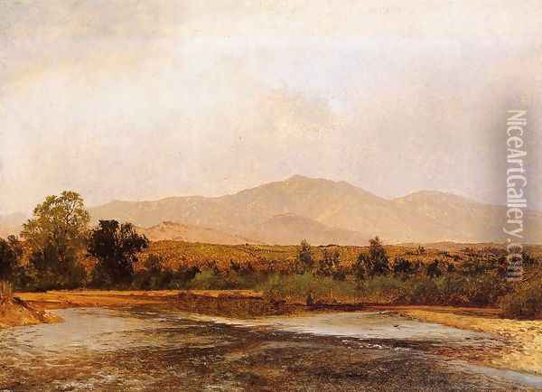 On the St. Vrain, Colorado Territory Oil Painting - John Frederick Kensett