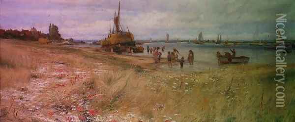 Coastal Scene Oil Painting - Charles William Wyllie