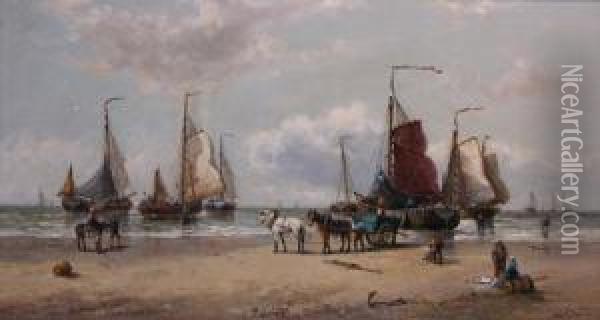 Scheveningue (holland) Oil Painting - Auguste Henri Musin