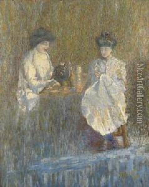 Les Couseuses Oil Painting - Florence Fitzgerald