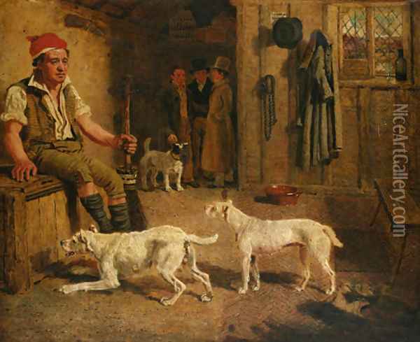 The badger bait Oil Painting - Lambert Marshall