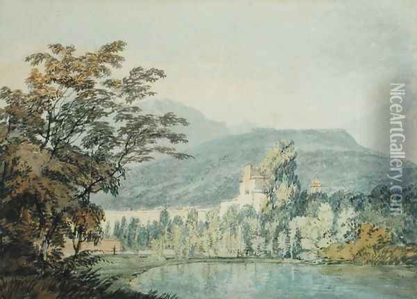Sir William Hamiltons Villa, c.1795 Oil Painting - Joseph Mallord William Turner