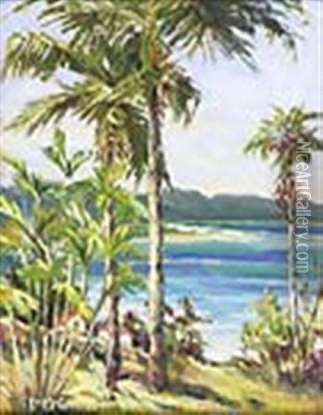 Royal Palms Oil Painting - Florence Helena Mcgillivray