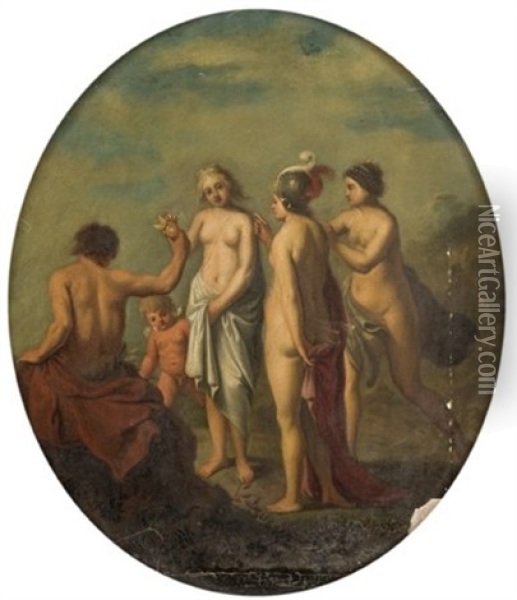 Le Jugement De Paris Oil Painting - Cornelis Van Poelenburgh