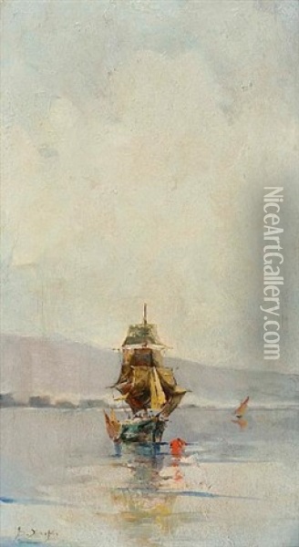 Sailing Boat Oil Painting - Vassilios Hatzis