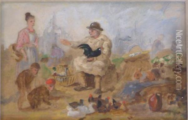 Market Scene Oil Painting - Henry Bryant