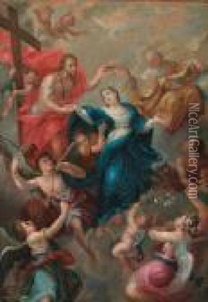 The Coronation Of The Virgin Oil Painting - Carlo Maratta or Maratti