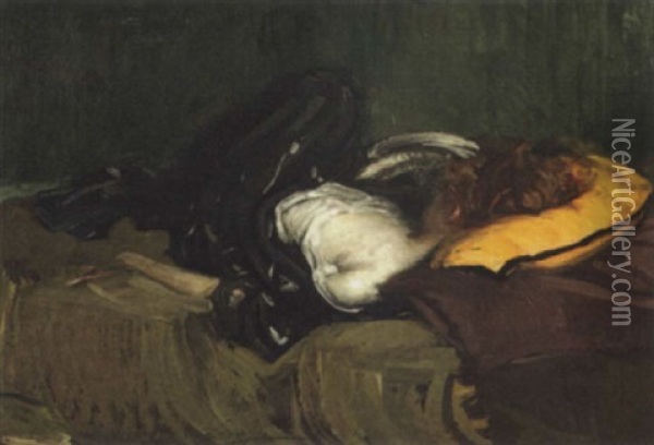 Sleeping Beauty Oil Painting - Ernest T. Rosen