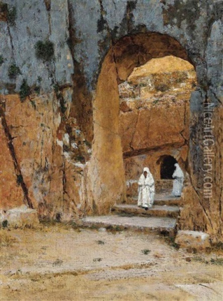 Entrance To The Tomb Of The Kings Oil Painting - Vasili Vasilievich Vereshchagin