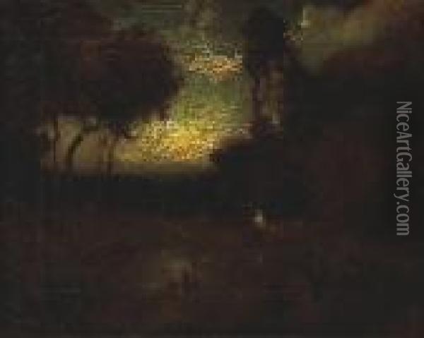 Twilight's Reflection Oil Painting - William Keith