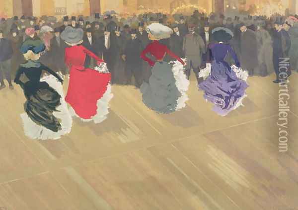 Women Dancing the Can-Can Oil Painting - Louis Abel-Truchet