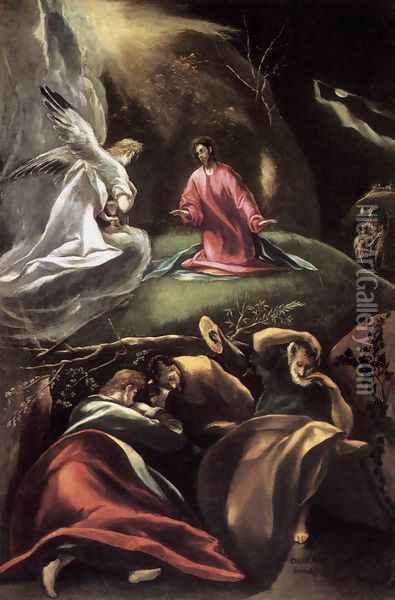 The Agony in the Garden (2) 1600-05 Oil Painting - El Greco (Domenikos Theotokopoulos)