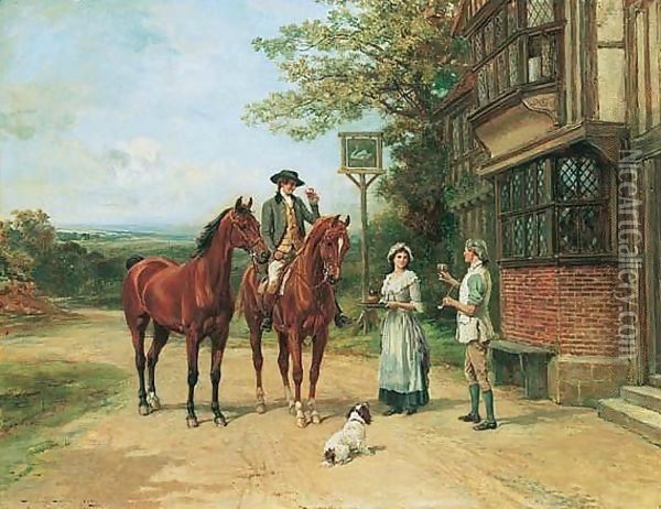 The Squire's Toast Oil Painting - Heywood Hardy