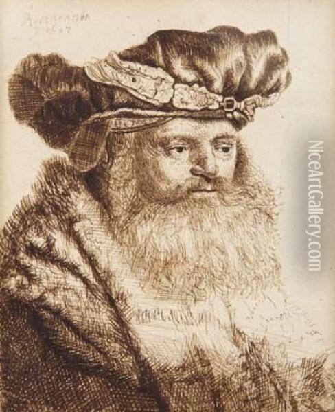 Tete De Juif Oil Painting - Rembrandt Van Rijn