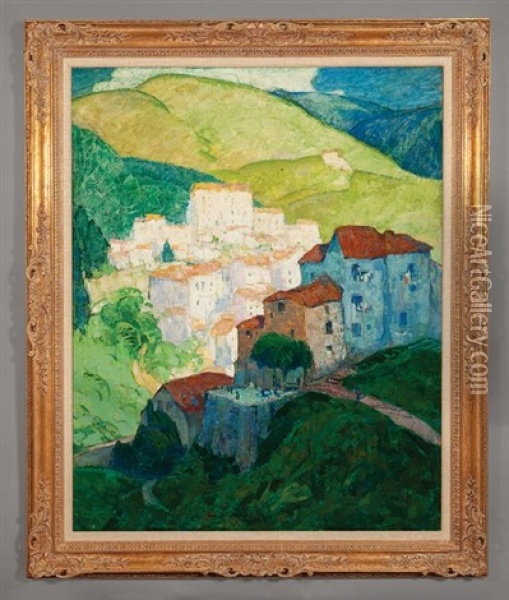 Montricoux In The Bas-quercy Oil Painting - George Elmer Browne
