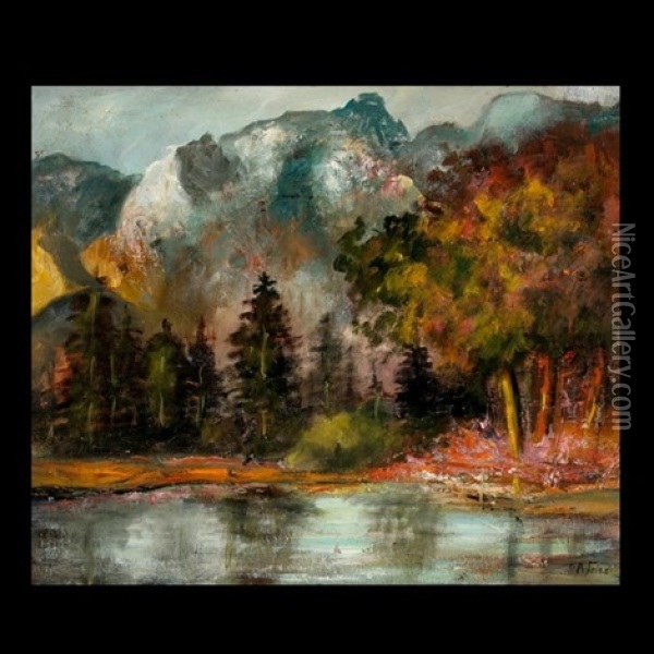 Yosemite Oil Painting - Charles Arthur Fries
