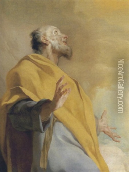 Der Heilige Petrus (?) Oil Painting - Giuseppe Antonio Petrini