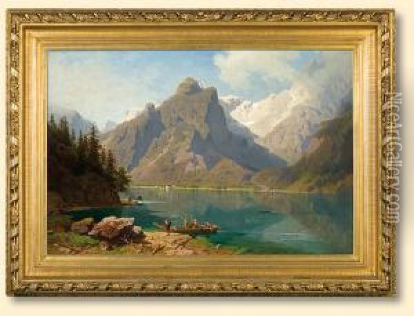 Widok Alpejski Oil Painting - Ernst Von Raven