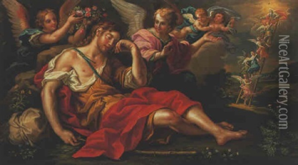 The Dream Of Jacob Oil Painting - Francesco de Mura