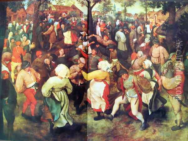 Bridal outdoors dance Oil Painting - Pieter the Elder Bruegel