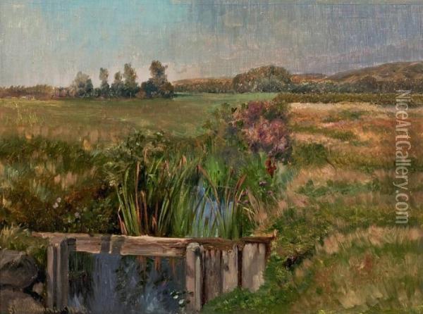 In The Meadow Oil Painting - Simon Simonson