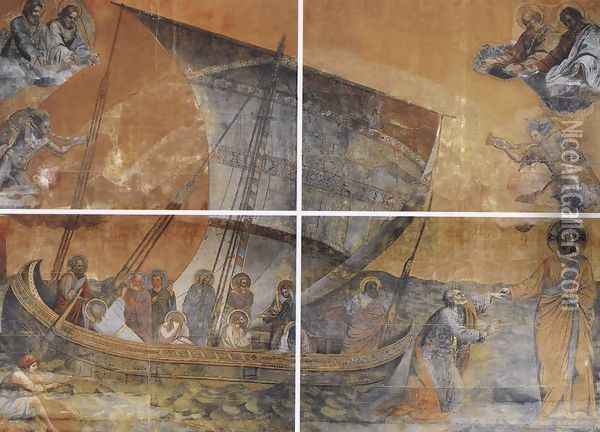 Navicella 1305-13 Oil Painting - Giotto Di Bondone