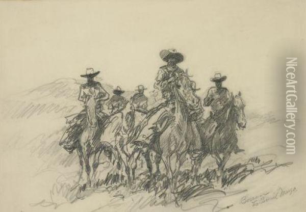 Horseman Oil Painting - John Edward Borein