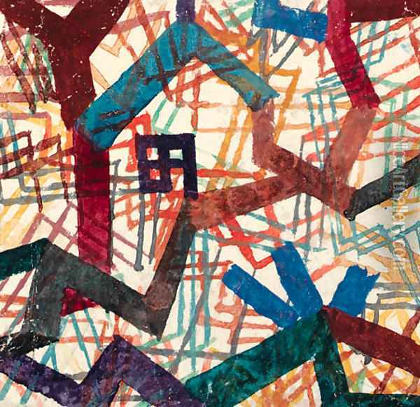 Plan zu einem Haus Oil Painting - Paul Klee