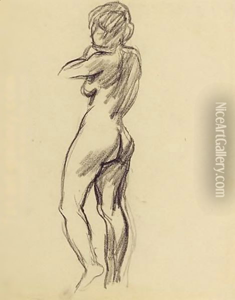 Standing Female Nude Oil Painting - Roderic O'Conor