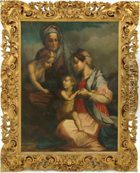 Sacra Famiglia Oil Painting - Luigi Bardi