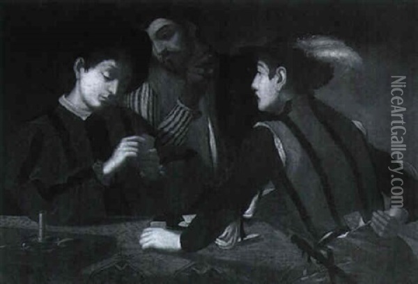 I Bari, Die Falschspieler Oil Painting -  Caravaggio