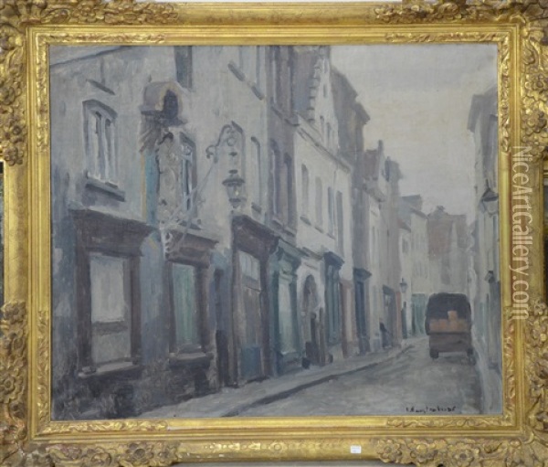 Rue De Bruxelles Oil Painting - Gaston Haustrate