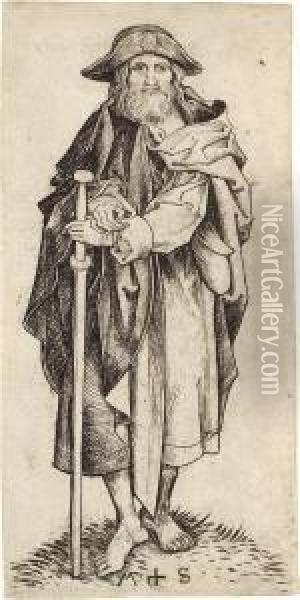 Der Apostel Jakobus Der Altere (major) Oil Painting - Martin Schongauer
