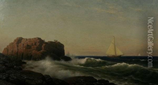 Star Island,isle Of Shoals Oil Painting - William Frederick de Haas