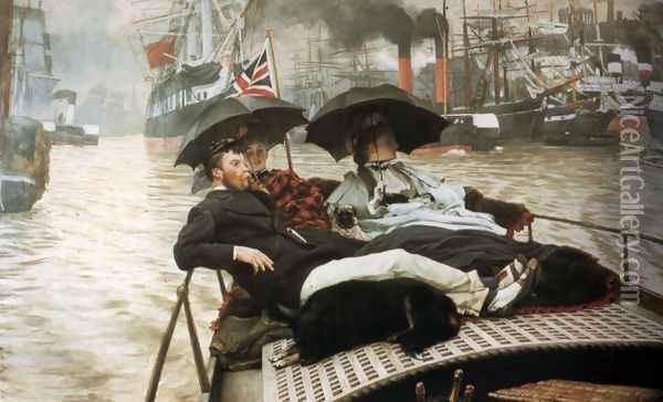 The Thames Oil Painting - James Jacques Joseph Tissot