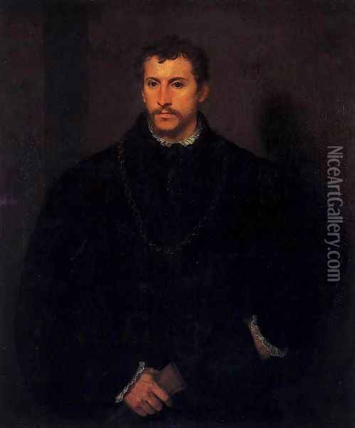 The Young Englishman 2 Oil Painting - Tiziano Vecellio (Titian)