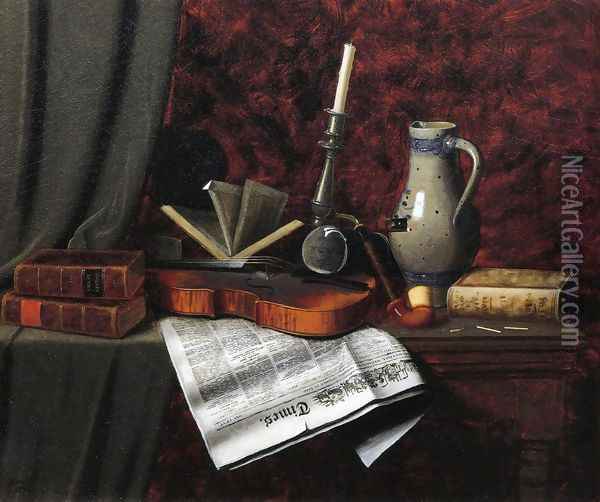 Still Life with Violin Oil Painting - William Michael Harnett