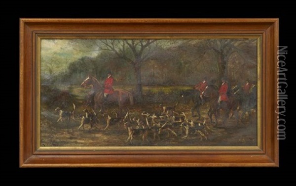 Calling The Hounds, Acton Oil Painting - Herbert H. St. John Jones
