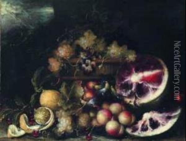 Natura Morta Con Frutta Oil Painting - Paolo Paoletti