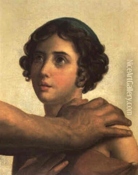 Eupolocamie, La Fille Du Berger Glaucus: Fragment Ou        Modello L'homere De 1814 Oil Painting - Francois Pascal Simon Gerard